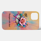 "Elegant Kompasroos Ontwerp" Case-Mate iPhone Case (Achterkant (horizontaal))