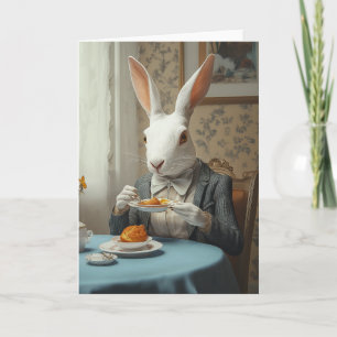 Elegant konijn bij Tea Time