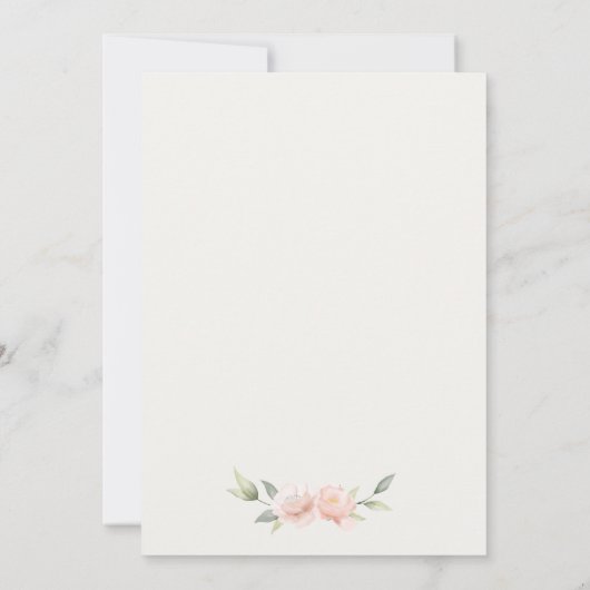 Elegant Konijn in Bloemenmand Kinderverjaardag Bedankkaart (Achterkant)