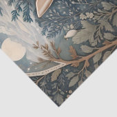 Elegant konijn omlijst door bloemen en bladeren tissuepapier (Detail)