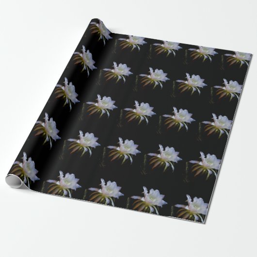 Elegant koningin van de Night Cactus Flower Cadeaupapier (Uitgerold)
