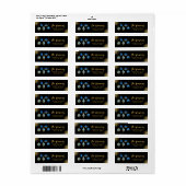 Elegant Koningsblauw Kerstornament Etiket (Full Sheet)