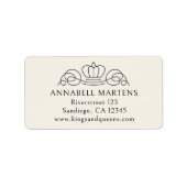 Elegant, koninklijk, beige etiket (Voorkant)