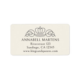 Elegant, koninklijk, beige etiket