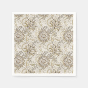 Elegant Koninklijk Bloemmotief Paisley Ontwerp Kun Servet