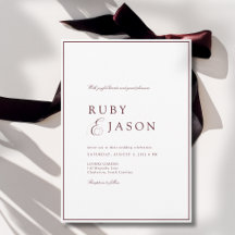 Elegant Koninklijk Burgundy & Witte Scriptuur Brui