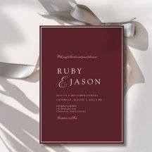 Elegant Koninklijk Burgundy & Witte Scriptuur Brui