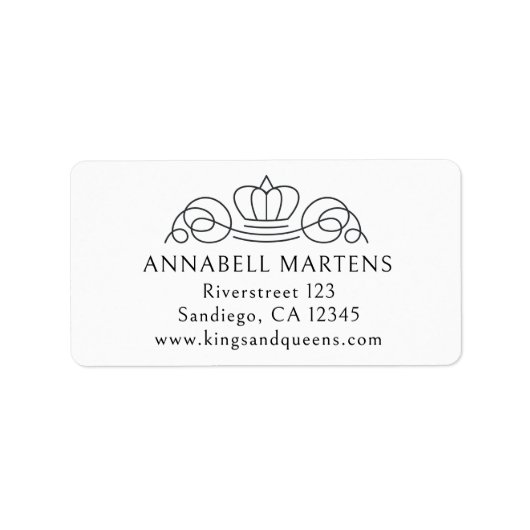 Elegant, koninklijk etiket (Voorkant)