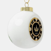 Elegant  Koninklijk Kroonsymbool Keramische Bal Ornament (Links)