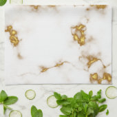 Elegant koninklijk luxe marmeren gouden ontwerp theedoek (Gevouwen)