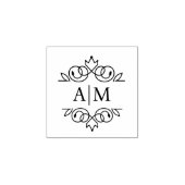 Elegant, koninklijk, monogram rubberstempel (Afrduk)