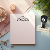 Elegant, koninklijk, monogram rubberstempel