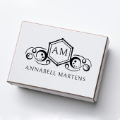 Elegant, koninklijk, monogram rubberstempel