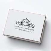 Elegant, koninklijk, monogram rubberstempel