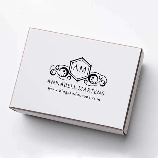 Elegant, koninklijk, monogram rubberstempel