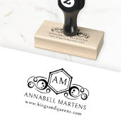 Elegant, koninklijk, monogram rubberstempel