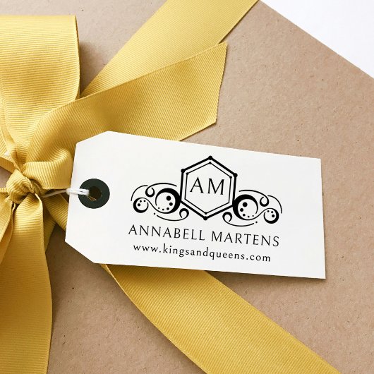 Elegant, koninklijk, monogram rubberstempel