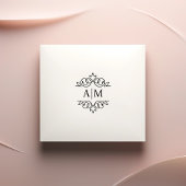 Elegant, koninklijk, monogram zelfinktende stempel