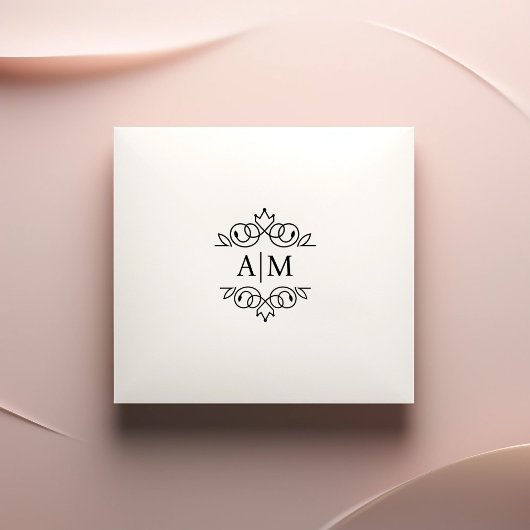 Elegant, koninklijk, monogram  zelfinktende stempel
