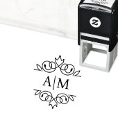 Elegant, koninklijk, monogram zelfinktende stempel