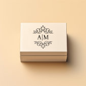 Elegant, koninklijk, monogram zelfinktende stempel