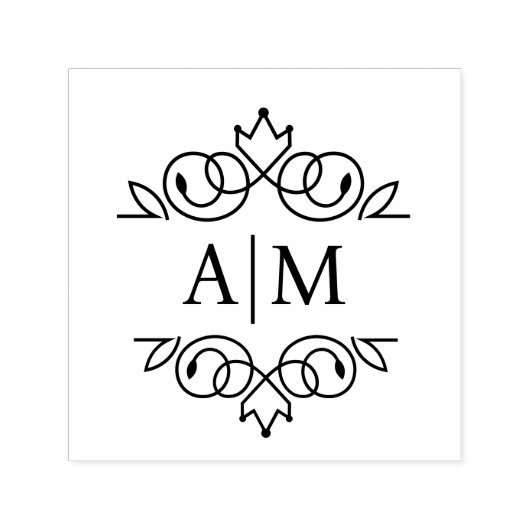 Elegant, koninklijk, monogram zelfinktende stempel (Design)
