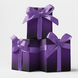 Elegant koninklijk paars en zwart ombre cadeaupapier