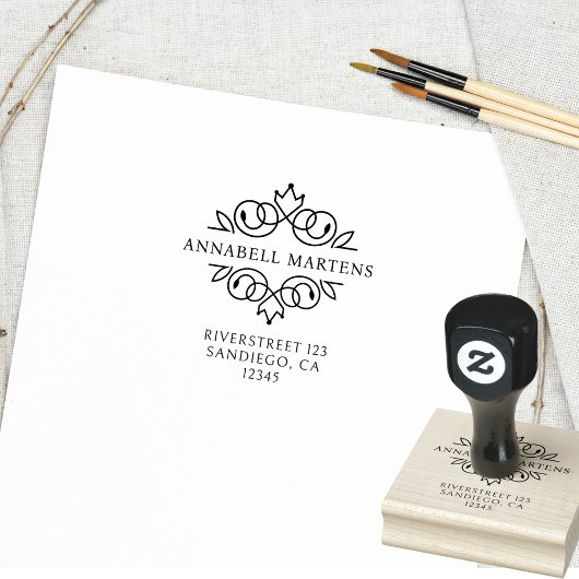 Elegant, koninklijk rubberstempel