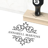 Elegant, koninklijk rubberstempel