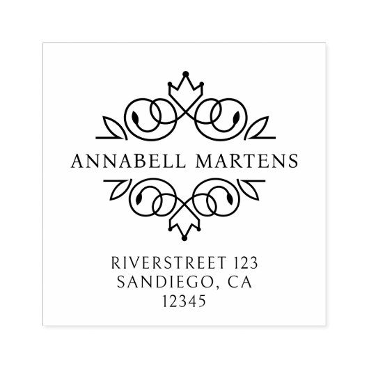 Elegant, koninklijk rubberstempel (Afrduk)