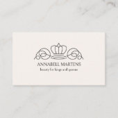 Elegant, koninklijk, salon, beige visitekaartje (Voorkant)