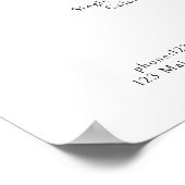 Elegant, koninklijk, witte prijslijst poster (Hoek)