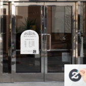 Elegant, Koninklijk, Zakelijk, Openingstijden & QR Raamsticker (Kantoordeur)