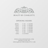 Elegant, Koninklijk, Zakelijk Prijslijst & Opening Raamsticker (Vel)