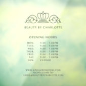 Elegant, Koninklijk, Zakelijk Prijslijst & Opening Raamsticker (Vel 3)