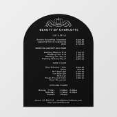 Elegant, Koninklijk, Zakelijk Prijslijst & Opening Raamsticker (Vel)