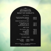 Elegant, Koninklijk, Zakelijk Prijslijst & Opening Raamsticker (Vel 3)