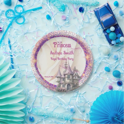 Elegant Koninklijke Prinses Verjaardagsfeest Papieren Bordje (Feest)
