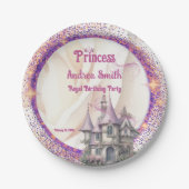 Elegant Koninklijke Prinses Verjaardagsfeest Papieren Bordje (Voorkant)