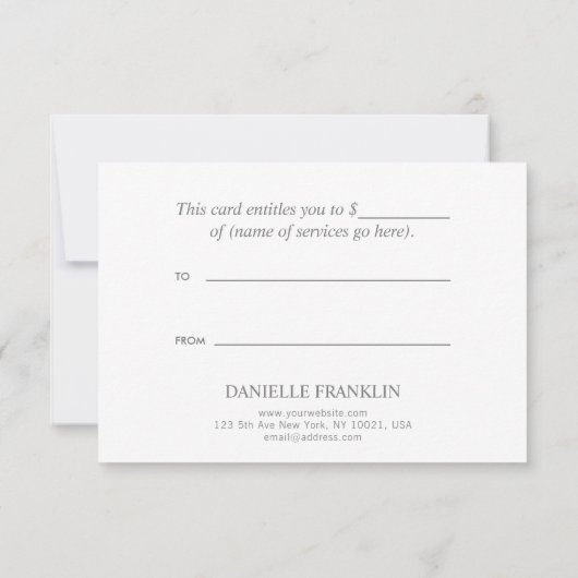 Elegant koolraappapier FAUX Koperband (Achterkant)