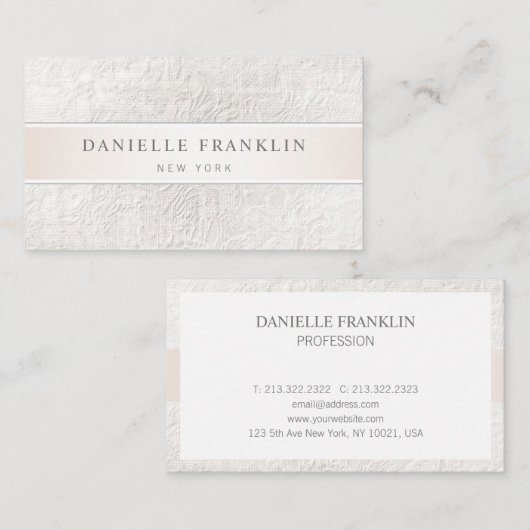 Elegant koolraappapier FAUX Koperband Visitekaartje (Voorkant / Achterkant)