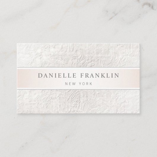 Elegant koolraappapier FAUX Koperband Visitekaartje (Voorkant)