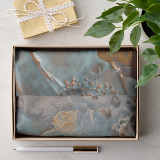 Elegant koper botanisch weefsel papier (Geschenk)