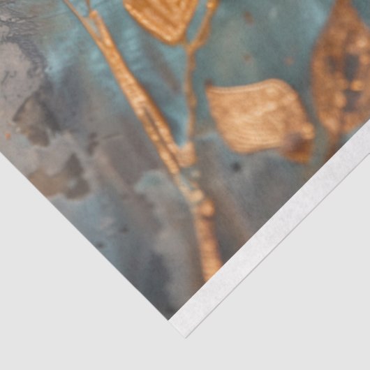 Elegant koper botanisch weefsel papier (Detail)