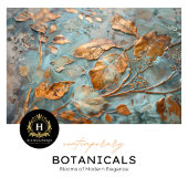 Elegant koper botanisch weefsel papier