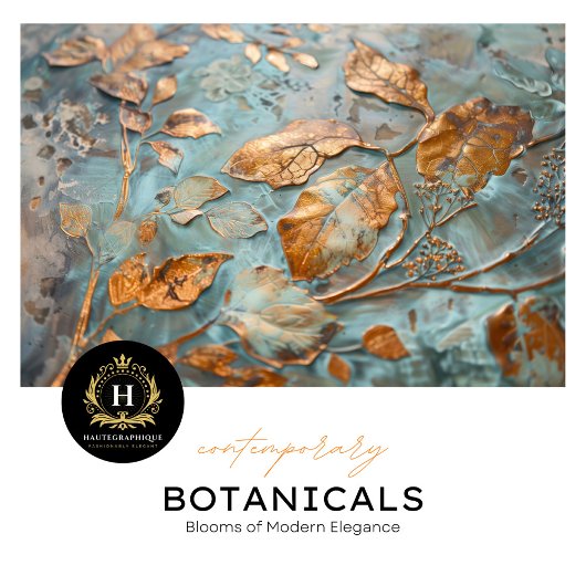 Elegant koper botanisch weefsel papier