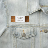 Elegant koper bruin geborsteld metallisch bedrijf naamplaatje (In situ)