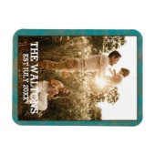 Elegant koper en Blauwgroen Lijst fotomagneet Magneet (Horizontaal)