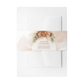 Elegant Koper en bordeaux bloemen groen boho Uitnodigingen Wikkel (Voorkant Voorbeeld)