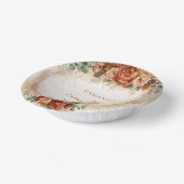 Elegant koper en bordeaux bloemen groen boog papieren kommen (Gebogen)